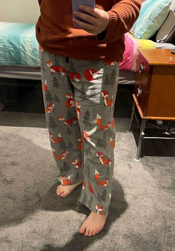 Flannel pyjama pants.