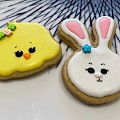 Easter cookies; chick and bunny